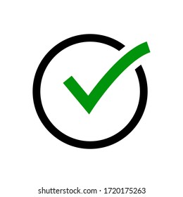 Check Mark Icon Vector On White Background