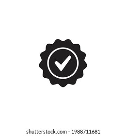 Check mark icon vector on a white background