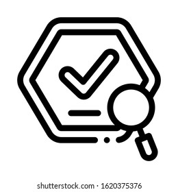 Check Mark Icon Vector. Outline Check Mark Sign. Isolated Contour Symbol Illustration