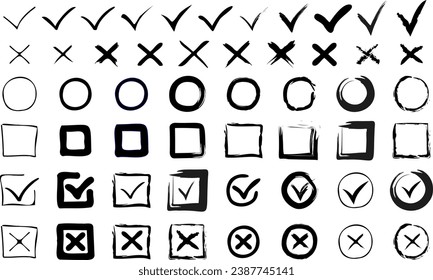 Check mark icon vector set on transparent background. Approval check icon. Check mark vector icon. Correct vote choice. Vector EPS 10