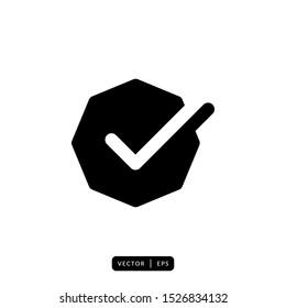 Check Mark Icon Vector - Sign or Symbol