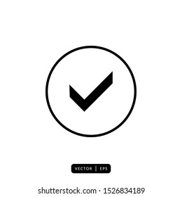 Check Mark Icon Vector - Sign or Symbol