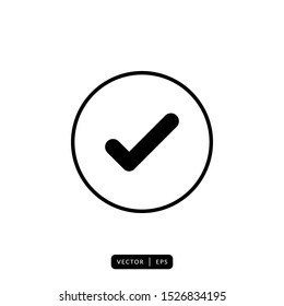 Check Mark Icon Vector - Sign or Symbol