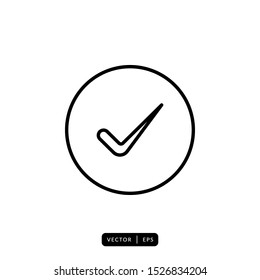 Check Mark Icon Vector - Sign or Symbol