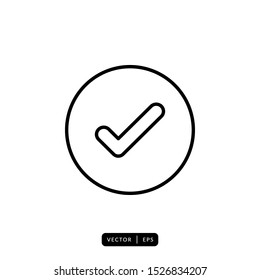 Check Mark Icon Vector - Sign or Symbol