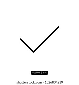 Check Mark Icon Vector - Sign or Symbol