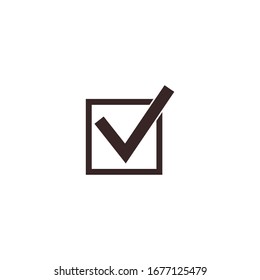 check mark Icon vector sign isolated for graphic and web design. check mark symbol template color editable on white background.