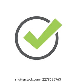 Check mark icon, vector, sign.