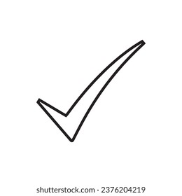 Check mark icon vector. Check mark sign symbol vector. Check mark vector icon illustration isolated on white background	