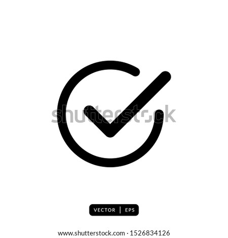 Check Mark Icon Vector - Sign or Symbol