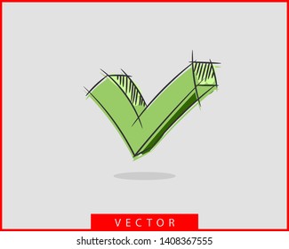 Check mark icon vector symbol design element.
