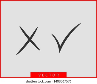 Check mark icon vector symbol design element.