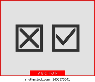 Check mark icon vector symbol design element.