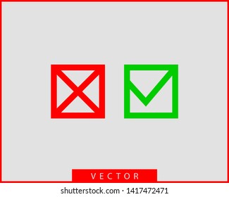 Check mark icon vector symbol design element.