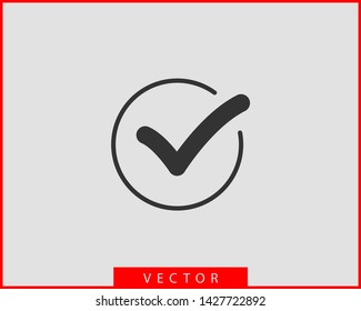 Check mark icon vector symbol design element.