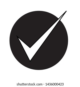 Check Mark Icon Vector Symbol Illustration,approved for your web site design
