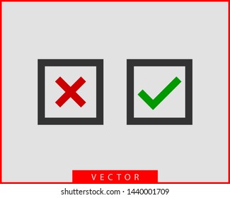 Check mark icon vector symbol design element.