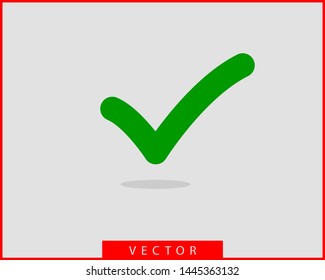 Check mark icon vector symbol design element.