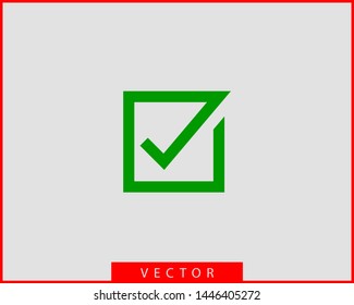Check mark icon vector symbol design element.