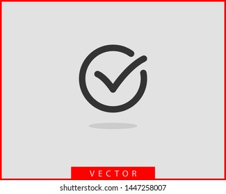 Check mark icon vector symbol design element.
