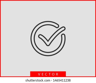Check mark icon vector symbol design element.