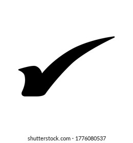 check mark icon vector symbol on white background