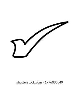 check mark icon vector symbol on white background