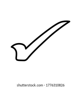 check mark icon vector symbol on white background