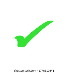 check mark icon vector symbol on white background