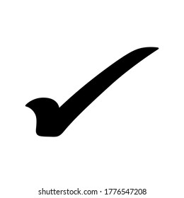 símbolo vectorial de marca de verificación en fondo blanco
