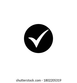 check mark icon vector symbol isolated illustration white background