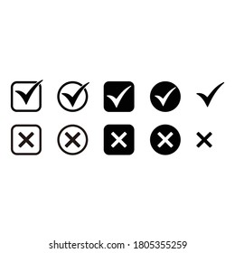 check mark icon vector symbol isolated illustration white background