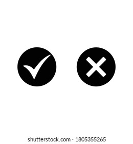 check mark icon vector symbol isolated illustration white background