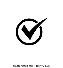 Check mark icon vector. symbol isolated on white background