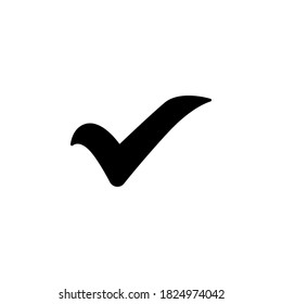 Check mark icon vector. symbol isolated on white background