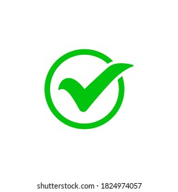 Comprobar el vector de icono de marca. símbolo aislado en fondo blanco