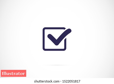 Check mark icon VECTOR. Tick symbol in green color,Check mark icon VECTOR illustration. Check mark icon VECTOR Checklist button 