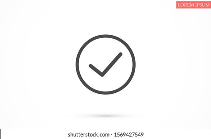 Check mark icon VECTOR. Tick symbol in green color,Check mark icon VECTOR illustration. Check mark icon VECTOR Checklist button  Check mark icon VECTOR 