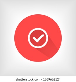 Check mark icon VECTOR. Tick symbol in green color,Check mark icon VECTOR illustration. Check mark icon VECTOR Checklist button