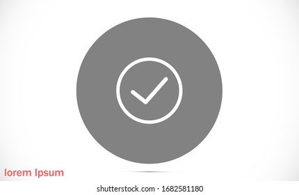 Check mark icon VECTOR. Tick symbol in green color,Check mark icon VECTOR illustration. Check mark icon VECTOR Checklist button Check mark icon VECTOR