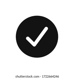 Check mark icon vector. Tick sign