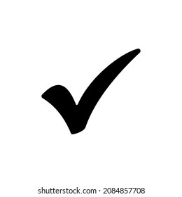 Check mark icon vector. Tick flat icon isolated