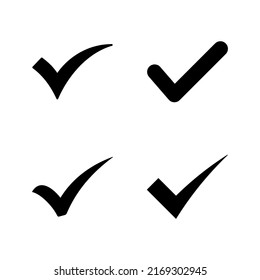 Check mark icon vector. Tick mark sign and symbol