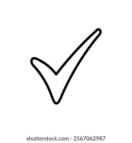 Check mark icon vector. Tick mark sign and symbol