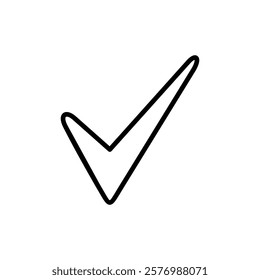 Check mark icon vector. Tick mark sign and symbol