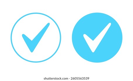 Check mark icon vector. Tick mark sign and symbol