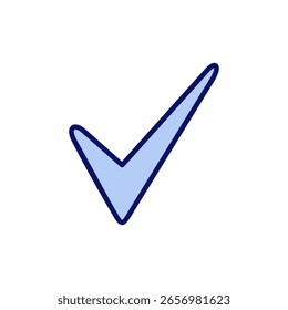 Vector de icono de marca de verificación. Marca de graduación y símbolo