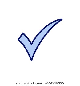 Check mark icon vector. Tick mark sign and symbol