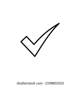 Check mark icon vector for web and mobile app. Tick mark sign and symbol