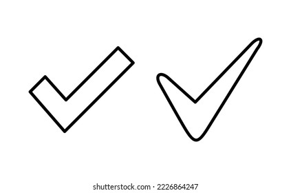 Check mark icon vector for web and mobile app. Tick mark sign and symbol